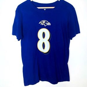 *4 for $25* Fanatics Baltimore Ravens NFL Lamar Jackson Purple Tee Shirt Medium